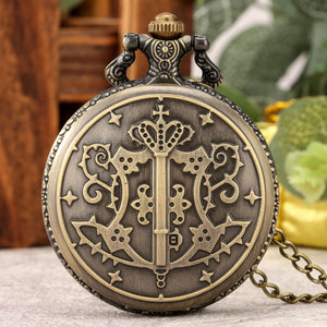 Montre de poche steampunk pour homme, anime <span class=keywords><strong>Kuroshitsuji</strong></span> Black Butler, avec cadran à chiffres romains - Product Image 3