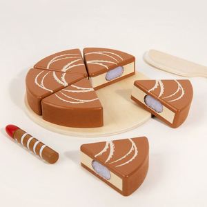 Juego de Juguetes de Madera para Cortar Pastel de Cumpleaños, Simples y Lindos, para Niños y Niñas, Juego de Comida de Juguete para Niños Pequeños - Product Image 6