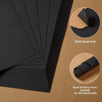 Feuilles de carton noir solide sans acide, pH neutre, pour cartes de visite haut de gamme, étiquettes de vêtements, papeterie
