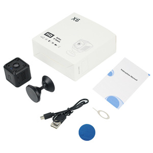 Cámara de Seguridad Inteligente Inalámbrica WiFi X6, <span class=keywords><strong>Mini</strong></span> Cámara Cuadrada de 1080P con Visión Nocturna Infrarroja, con Aplicación y Almacenamiento en Tarjeta TF - Product Image 4
