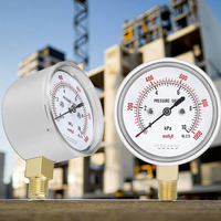 Manomètre à diaphragme 2,5 pouces 0-5 psi à prix abordable pour gaz, jauge de pression 2,5 %