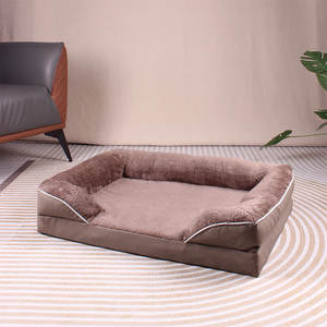 แผ่นปูสำหรับสัตว์เลี้ยงขนาดใหญ่ในร่มแบบทันสมัยกันลื่นทรงสี่เหลี่ยมผืนผ้าเตียงผ้ากำมะหยี่ถอดออกได้ฟองน้ำหั่นฝอยหนาสำหรับฤดูหนาวสุนัขแมว - Product Image 3