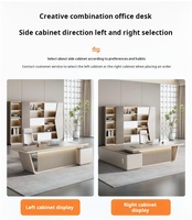Bureau de Direction Laqué Moderne, Mobilier de Bureau de Luxe, Bureau d'Ordinateur pour Dirigeant ou Président