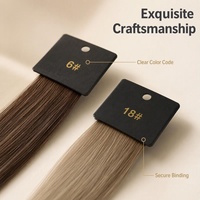 Extensions Micro-Link à double trame plate, 100% cheveux humains vierges Remy, cuticules intactes, qualité européenne, texture lisse naturelle