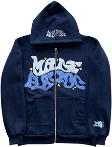 Y2k sudaderas con capucha Puff estampado Sudadera con capucha <span class=keywords><strong>Grunge</strong></span> gráfico Zip up sudaderas con capucha Y2k chaqueta Hip Hop Streetwear sudaderas estéticas - Product Image 6