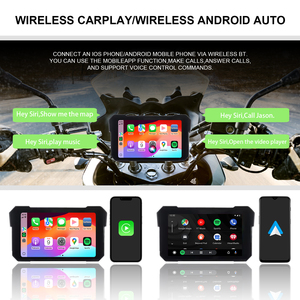 <strong>Motorcycle</strong> 5 Inch Wireless Apple Carplay Android Auto GPS Dashcam Moto Touch Screen With Waterproof IPX8 Vintage Motorbike