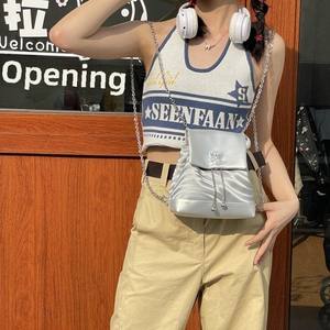 Nouveauté : Sac bandoulière tendance en PU pour femme, design uni, doublure en polyester, fermeture rétro, facile à assortir - Product Image 2