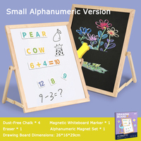Tableau magnétique en bois Montessori PP TOYS - Double face - Chevalet pour enfants - Aimants alphabétiques - Écriture sans poussière - Réutilisable - 3-13 ans