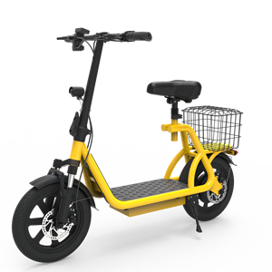 Scooter Eléctrico X12 Amarillo de 12 Pulgadas, Bicicleta de Reparto de Alimentos de Largo Alcance, Plegable, de Alta Velocidad, X12 - Product Image 1
