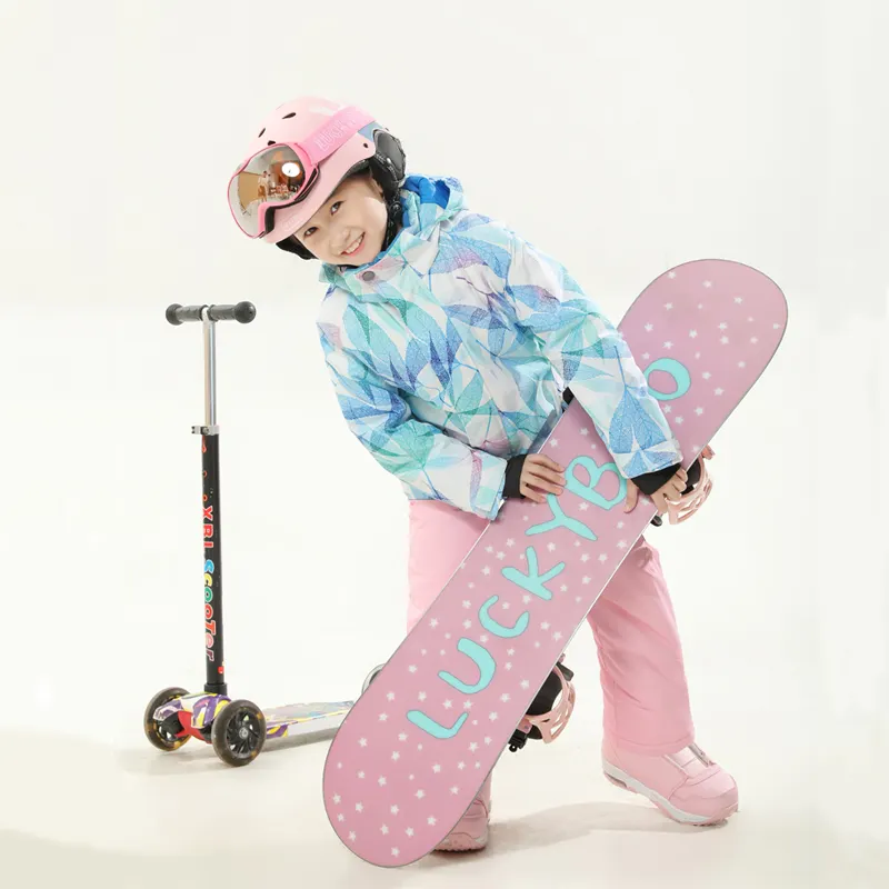 Conjunto de duas peças para crianças, para snowboard e esqui à prova d' água e quente