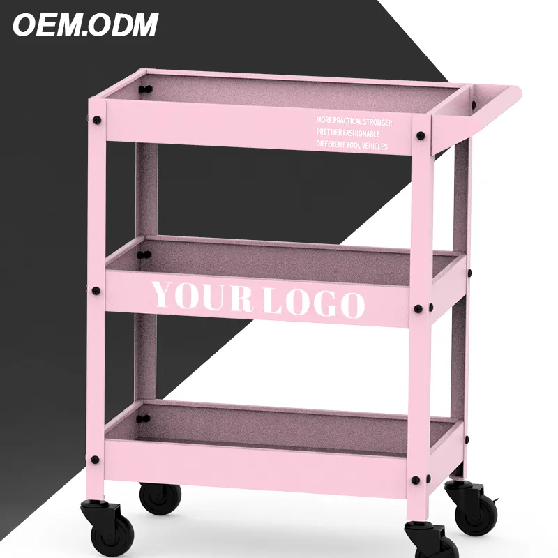 OEM factory 3 Level Metal garage rolling large tool trolley cart workshop roll china tool cart for mechanic