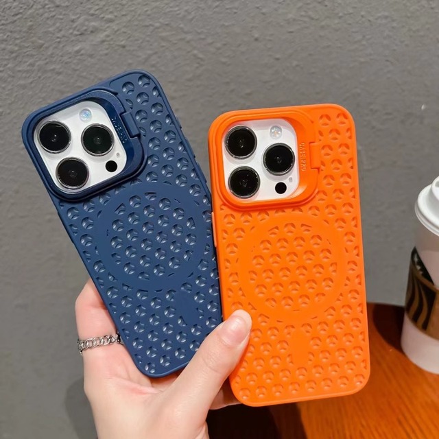 Lens Bracket Phone Case for iPhone 16 15 14 13 12 11 Pro Max Plus Heat Dissipation Magnetic Suction Shell Protection Back Cover