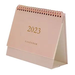 OEM design unico vendita calda flip cover logo personalizzato tavolo tavolo calendario 2023 stampa