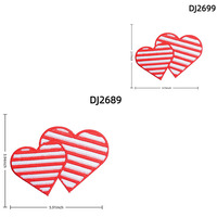 Valentijnsdag hart pailletten borduurwerk patch strijk-op applicatie patch voor kleding jas tas DIY decoratie