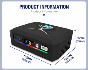 ספק כוח רציף עם החלפה אוטומטית לסוללות 17600mah 48000mah 60W חד פאזי <span class=keywords><strong>12V</strong></span> מיני UPS לנתב ו-WiFi - Product Image 3