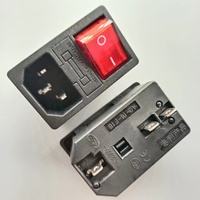 Interrupteur à bascule avec lumière AC220-250V 2 broches et 2 broches/3 broches/4 broches, prise électrique 2 en 1, prise de courant AC 10A 250V