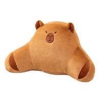 Coussin de soutien lombaire Capybara mignon avec tissu doux effet vison, soulage efficacement les douleurs dorsales pour sièges de voiture et canapés domestiques