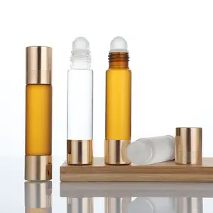 Botellas de cristal con rodillo de aceite esencial, de 10ml botellas de Perfume, botella de lujo