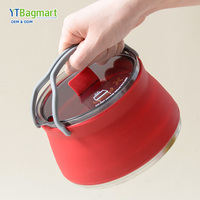 Pliable Camping Silicone Cook Pot Voyage Pliable Bouilloire Théière