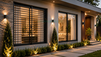 Promotion : Fenêtre coulissante horizontale en aluminium avec profilé couleur personnalisée et verre, petites fenêtres coulissantes en aluminium