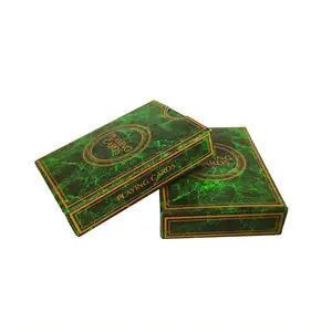 Custom Logo Speelkaarten Groen Poker Aangepaste Verpakking Speelkaart Leverancier