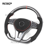 Volant de course en fibre de carbone personnalisé pour Benz W204 W212 W207 X204 X164 W463 Gla Glb Glc GLS avec éclairage LED, convertible