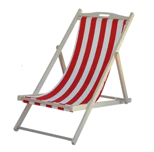 Silla de Playa Plegable de Alta Calidad Hecha en Italia, 3 Posiciones, en Madera de Haya Maciza con Tela Extraíble Betty Lux para Exteriores - Product Image 1