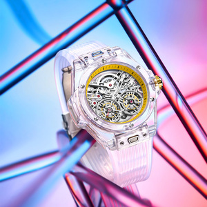Nuevo Reloj Mecánico Automático de Doble Rotor ONOLA ON3835 para Hombre, Correa de Acrílico, Esfera con Agujas, Resistencia al Agua de 30 m - Product Image 4