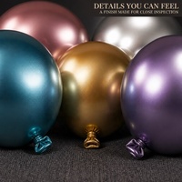 Ballons en latex ronds chromés métalliques pour décorations de fête, articles de célébration très demandés, tailles 5, 10, 12, 18, 24, 36 pouces