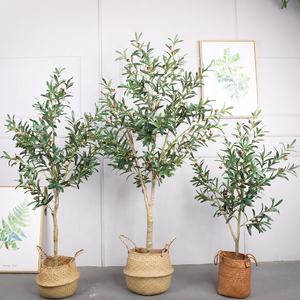 Qiaoqihao — arbre d'olive artificiel d'intérieur, taille personnalisée, décoration de la maison, fausse plante en vente - Product Image 6