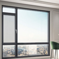 Ventanas y Puertas Modernas de Aluminio Personalizadas DEEZON para Villas, Ventana Abatible de Doble Acristalamiento con Vidrio de Bajo Consumo Energético
