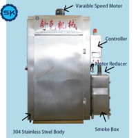 Four industriel à fumage de viande, machine à fumer automatique pour saucisses, bacon, jambon, poisson, avec fonction de cuisson et de séchage