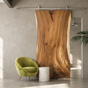 Modern <b>Extendable</b> Live Edge Slab Acacia Solid Walnut <b>Wood</b> <b>Dining</b> <b>Table</b> for Living Room Hotel & Bedroom Furniture - Product Image 3