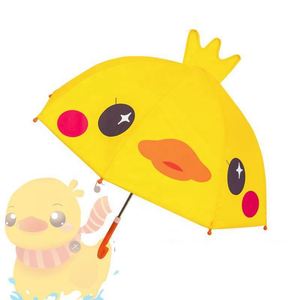 Paraguas Recto Personalizable y Económico para Niños de Jardín de Infancia de 2 a 6 Años, con Protección Solar, Varillas de Hierro, 70 cm de Diámetro Abierto, Diseño de Dibujos Animados - Product Image 4