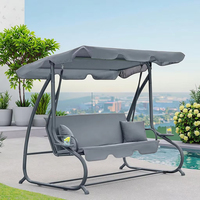 Balançoire de patio extérieur avec auvent Utilisation intérieure Lit suspendu Balançoire Mobilier polyvalent