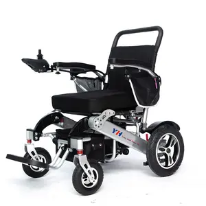 Электрическая складная инвалидная коляска из алюминиевого сплава с литиевым аккумулятором и дистанционным управлением
