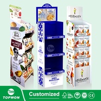 Étagère de présentation de biscuits pour supermarché, présentoirs en carton pour biscuits et chocolats