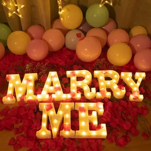 Decorative Led Light Up Number Letters, Plastic Marquee Number Lights Sign  Party Wedding Decor Battery Operated Number, 1 