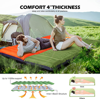 Coussin de couchage pour camping en plein air avec oreiller Tapis de couchage gonflable Coussin de camping léger et imperméable avec pompe intégrée Tapis d'air