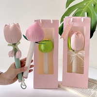 Marteau de massage pratique pour la santé, design tulipe, bâton de massage relaxant, idéal pour la fête des mères, la fête des enseignants, la fête des infirmières, cadeau souvenir