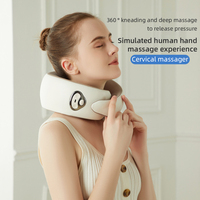 Oreiller de massage électrique en forme de U rechargeable avec télécommande sans fil, vibration, masseur de cou portable