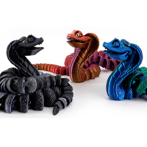 Vashine <span class=keywords><strong>Serpente</strong></span> <span class=keywords><strong>Cobra</strong></span> Divertente Stampato in 3D, Giocattolo Flessibile in Cristallo Colorato Creativo Zootopia in PLA per Bambini - Product Image 3