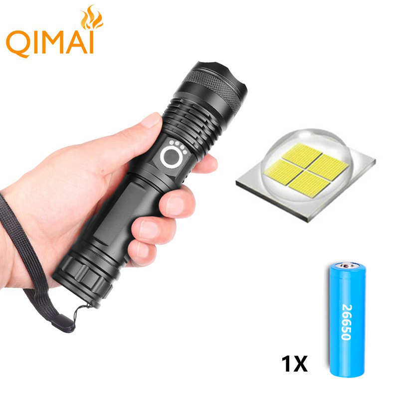 ไฟฉาย 1287 XHP50 + แบตเตอรี่ 26650 จำนวน 1 ก้อน
