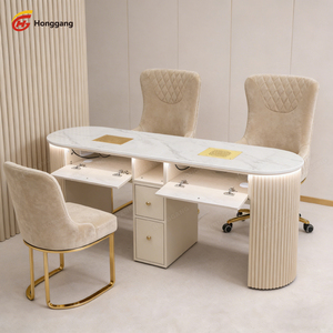 Luxury <strong>Nail</strong> <strong>Desk</strong> Station Factory Custom Manicure Table <strong>Nail</strong> Salon Featuring Dust Collector - Product Image 2