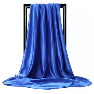 Wholesale Satin <strong>Silk</strong> <strong>Scarf</strong> for <strong>Women</strong> Foulard Luxury Brand 90cm Bandana Solid Color Square Shawl Plain Malaysia Head Hijab <strong>Scarf</strong> - Product Image 4