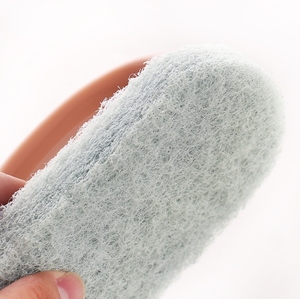 Brosse de nettoyage de carreaux de ménage cuisine nordique avec poignée éponge lingette multifonctionnelle couleur unie baignoire brosse de nettoyage de table de cuisson - Product Image 6