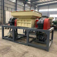 Déchiqueteur hydraulique puissant à double arbre pour le recyclage du papier, du bois, du métal et du plastique, idéal pour les centres de recyclage