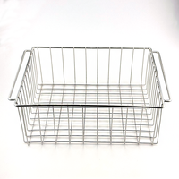 Panier de rangement en fil d'acier inoxydable pour usage domestique et industriel-Conception durable et peu encombrante