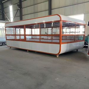 ซุ้มขายอาหารเคลื่อนที่ทรงแคปซูลทันสมัย โครงอะลูมิเนียม 4 ล้อ ตัวถังไฟเบอร์กลาส พร้อมระบบไฟฟ้าในตัว สำหรับใช้งานกลางแจ้ง - Product Image 1
