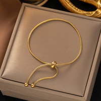 Bracelet de Mode pour Femme en Acier Inoxydable avec Pendentifs Gothiques Perles Chaîne Style Hippie